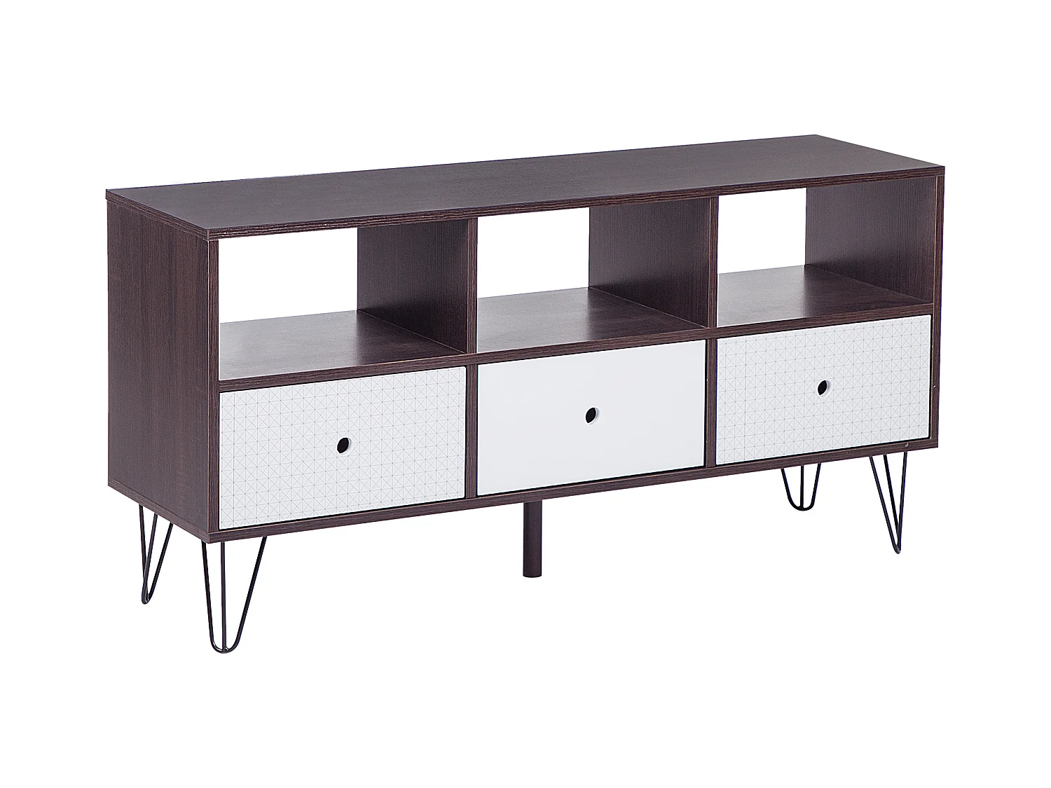 Meuble TV FOSTON Marron/blanc