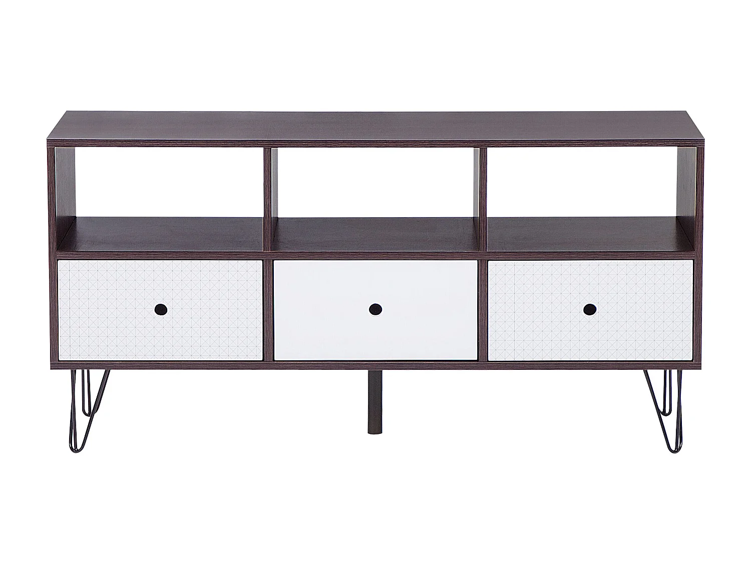 Meuble TV FOSTON Marron/blanc