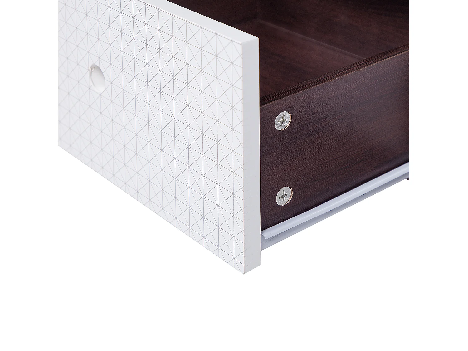 Meuble TV FOSTON Marron/blanc