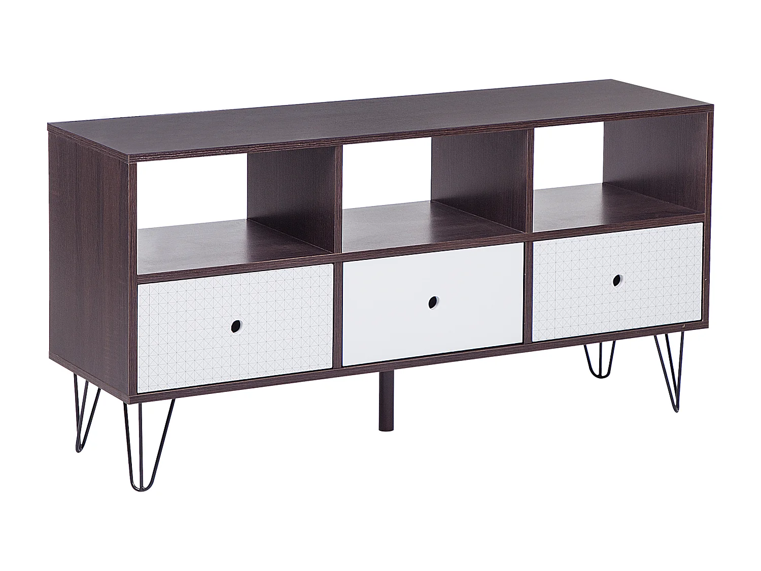 TV-meubel FOSTON Bruin/wit