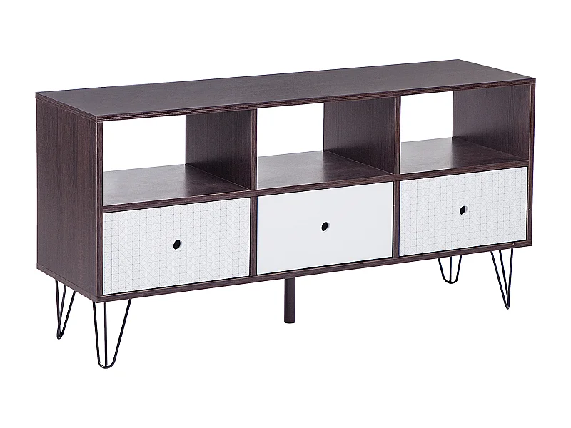 Meuble TV FOSTON Marron/blanc