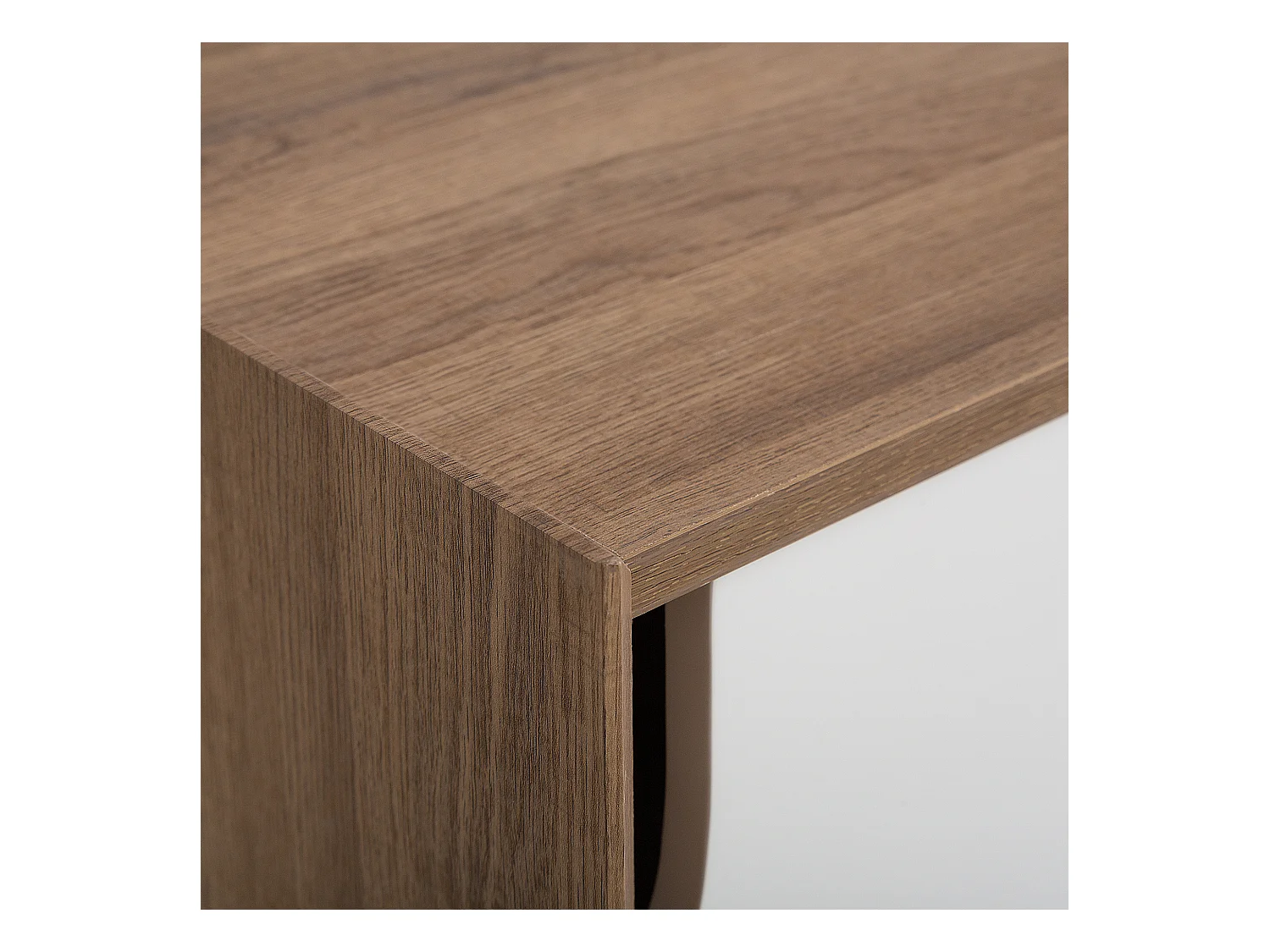 TV-Möbel weiss/heller Holzfarbton 2 Schubladen Acton