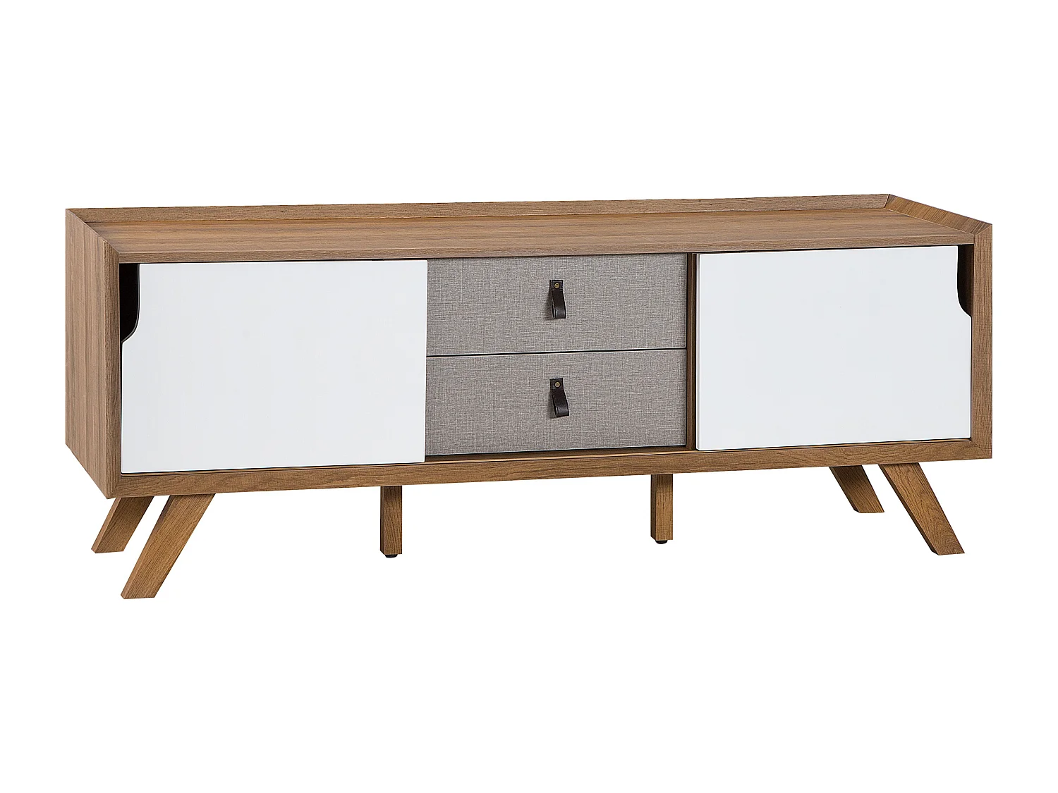 TV-meubel ACTON Bruin/wit