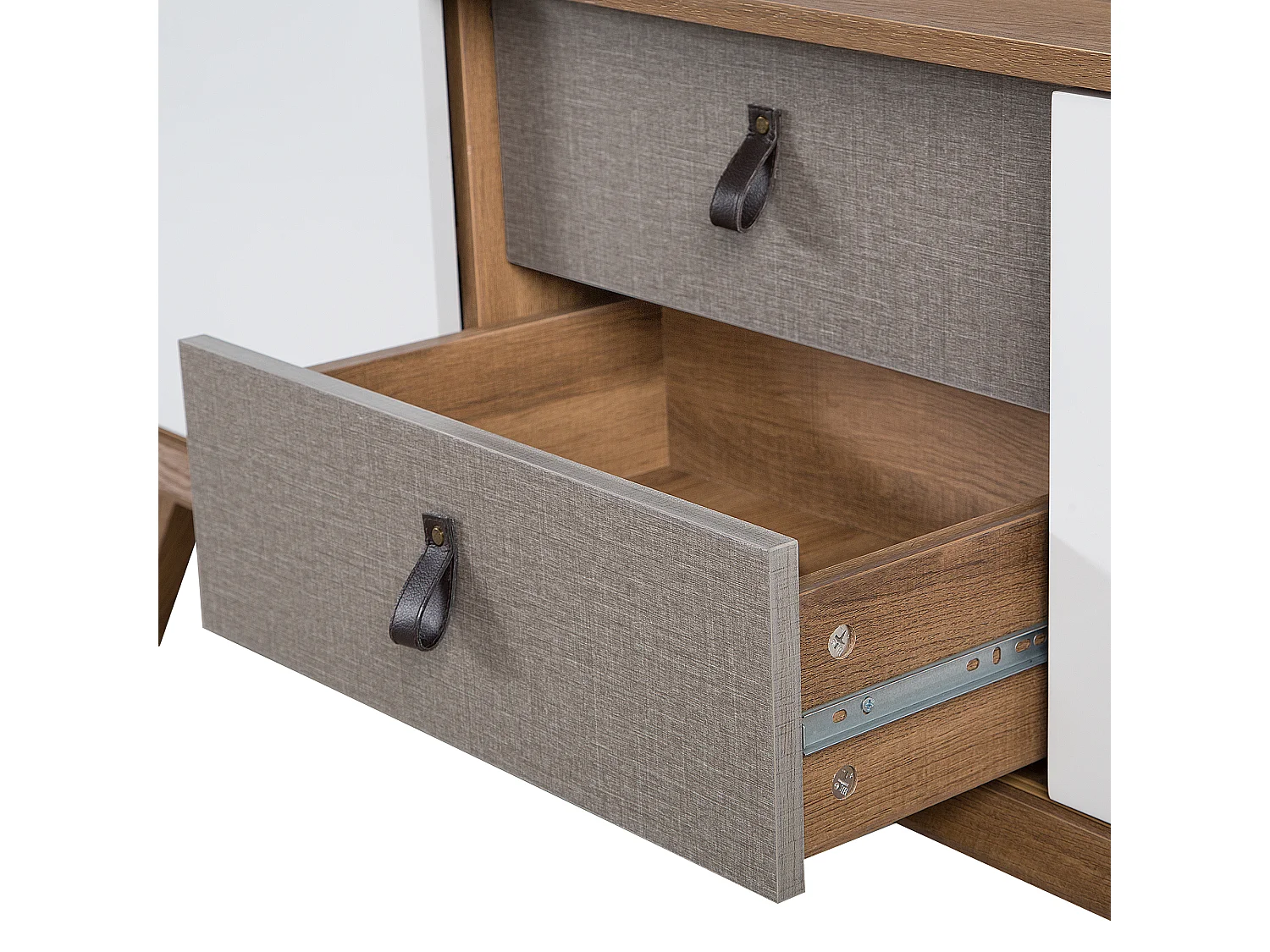 TV-meubel ACTON Bruin/wit