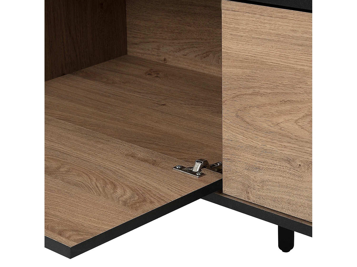 Móvel de TV HALSTON Castanho/Preto