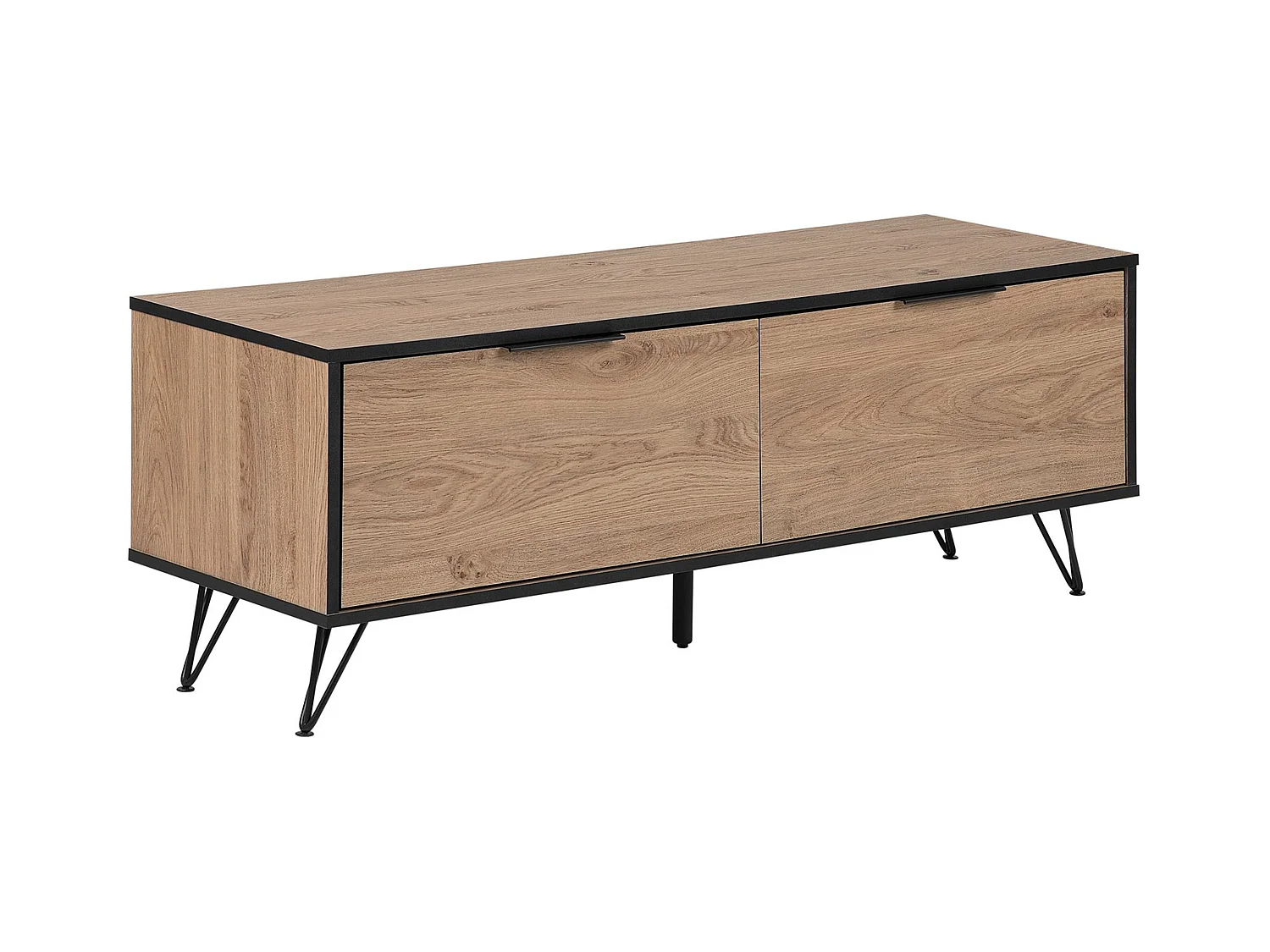 Meuble TV HALSTON Marron/noir