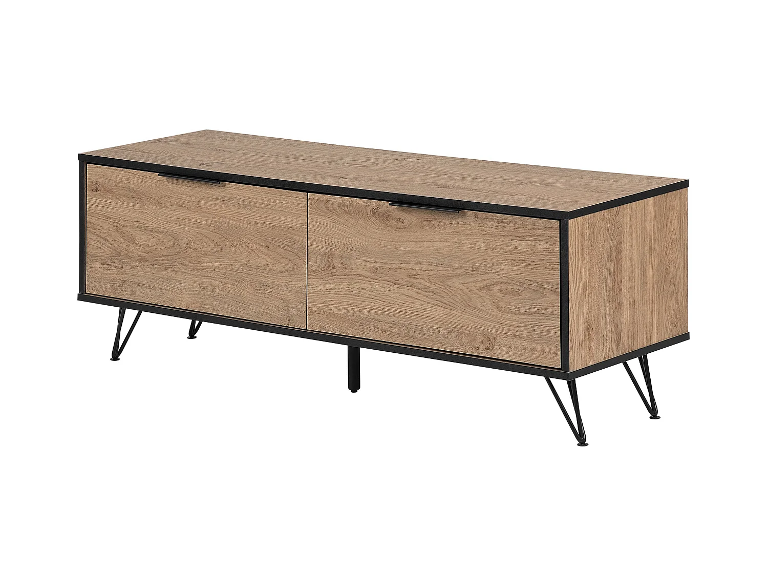 Szafka RTV HALSTON Brązowy/ czarny