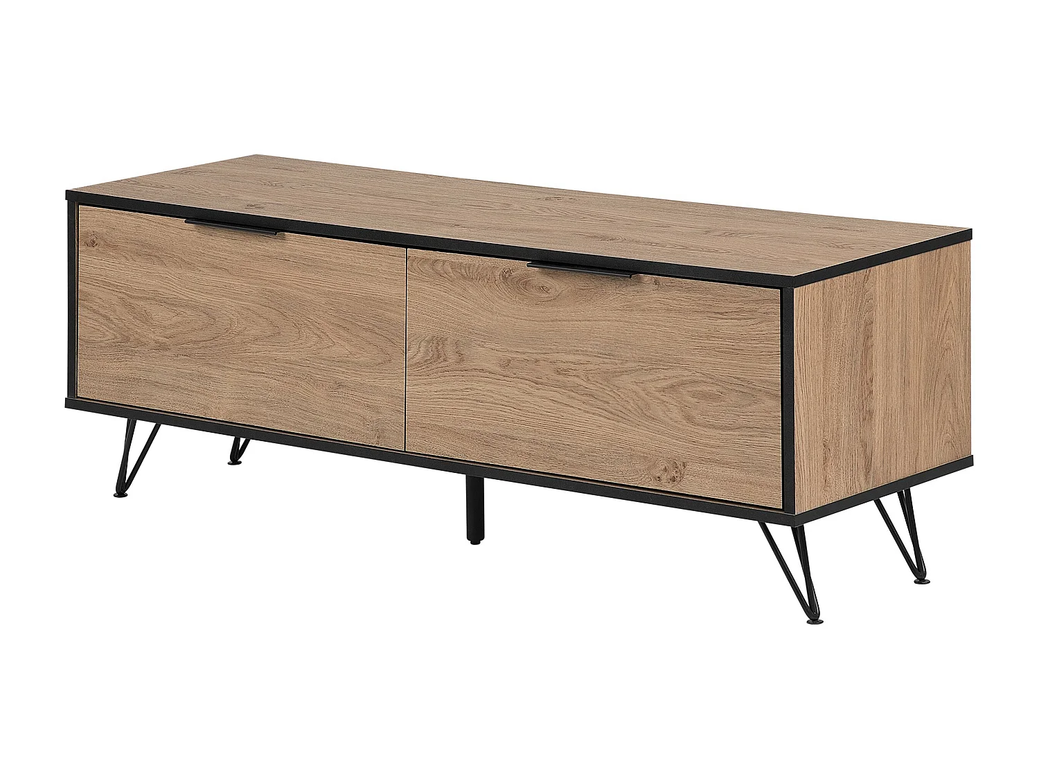 TV-meubel HALSTON Bruin/zwart