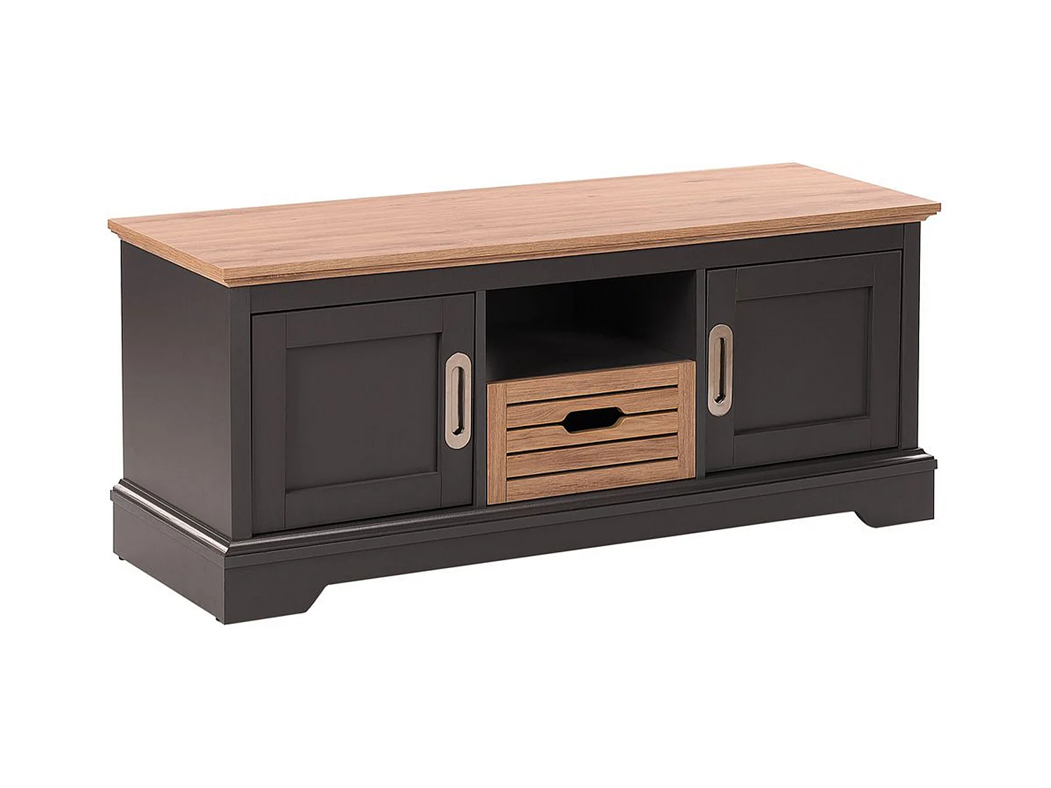 Meuble TV GARET Gris foncé