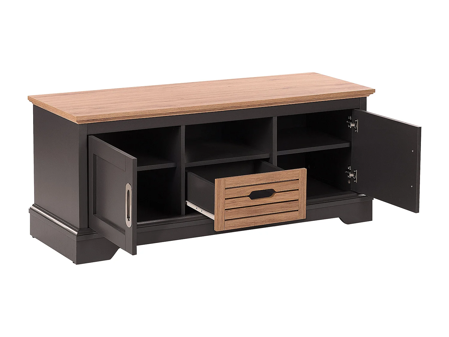 Meuble TV GARET Gris foncé