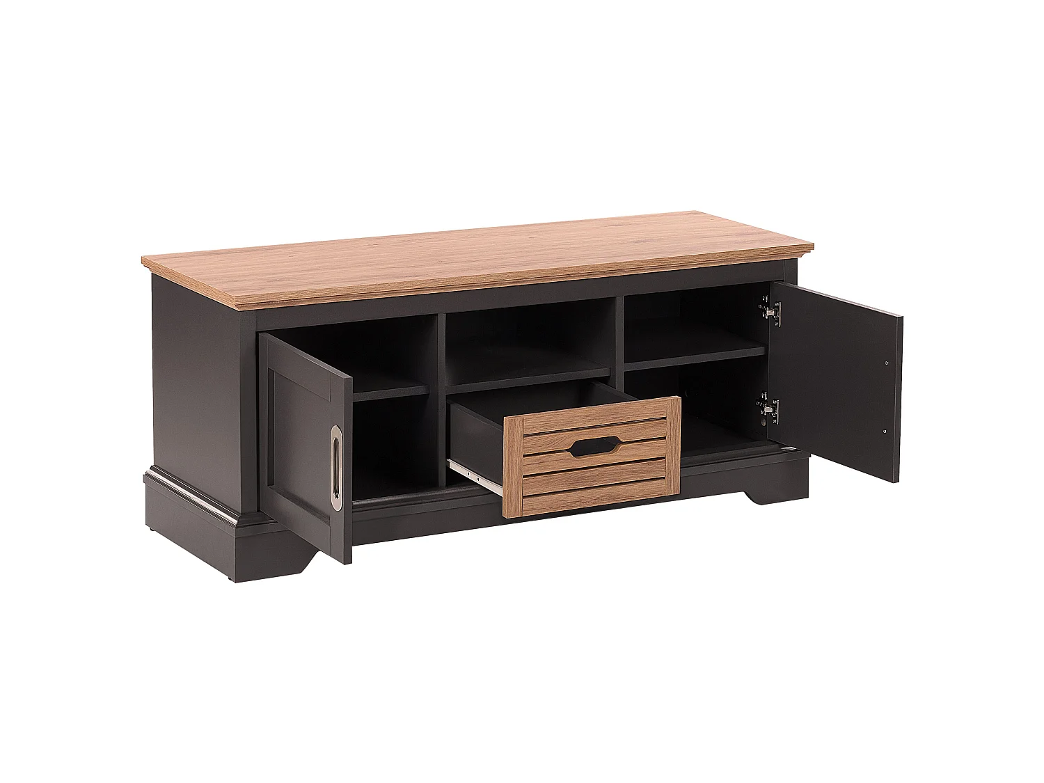 Meuble TV GARET Gris foncé