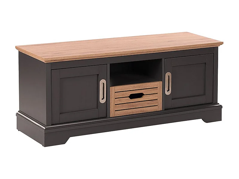 Meuble TV GARET Gris foncé