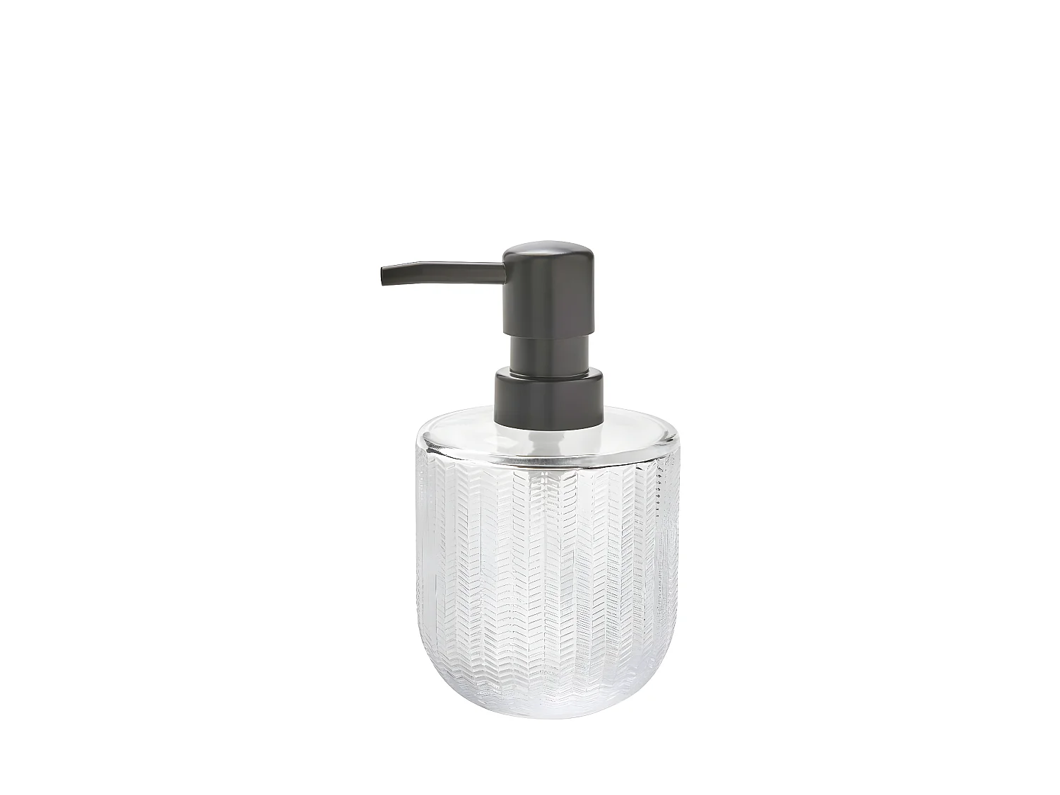 Set de salle de bain 9x9x14cm 2 pièces en verre transparent