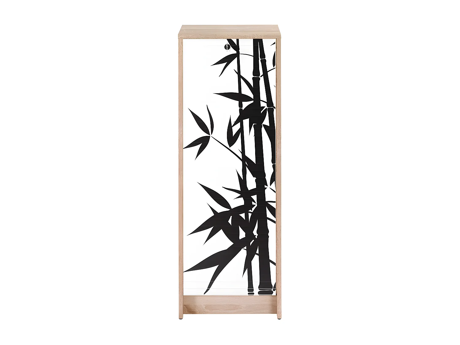 Classeur à Rideau Chêne 6 Niches L 37.8 H 103.8 P 38.4 cm - Coloris: Bambous 912