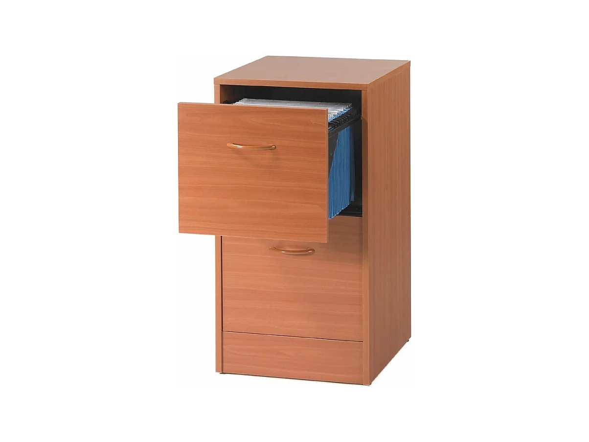 Classeur 2 Tiroirs Pour 50 Dossiers Suspendus 41,4 x 76,4 x 44 cm - Coloris: Merisier