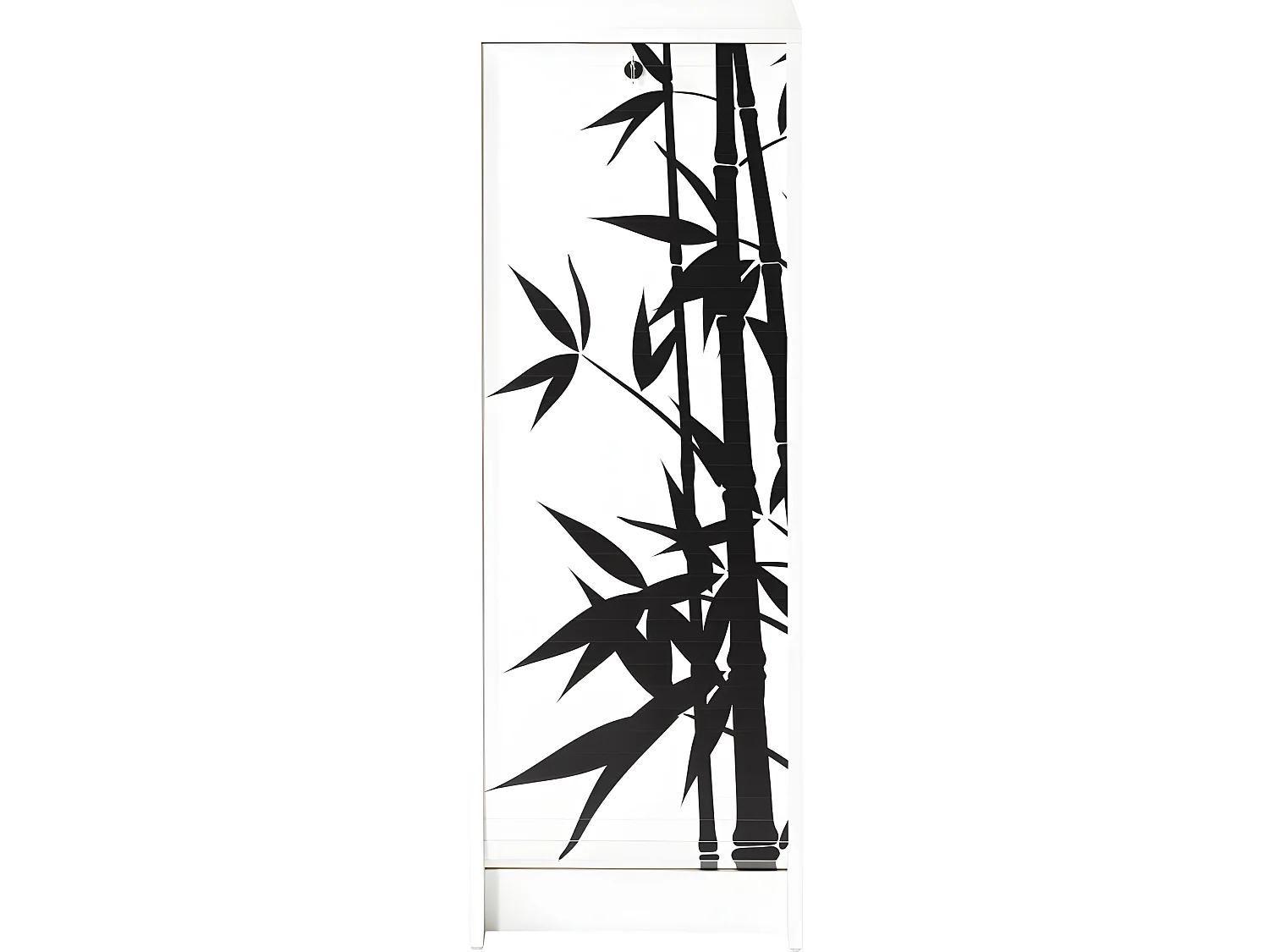 Classeur à Rideau Blanc 5 Niches Serrure 37,8 x 103,8 x 38,4 cm - Coloris: Bambous 912