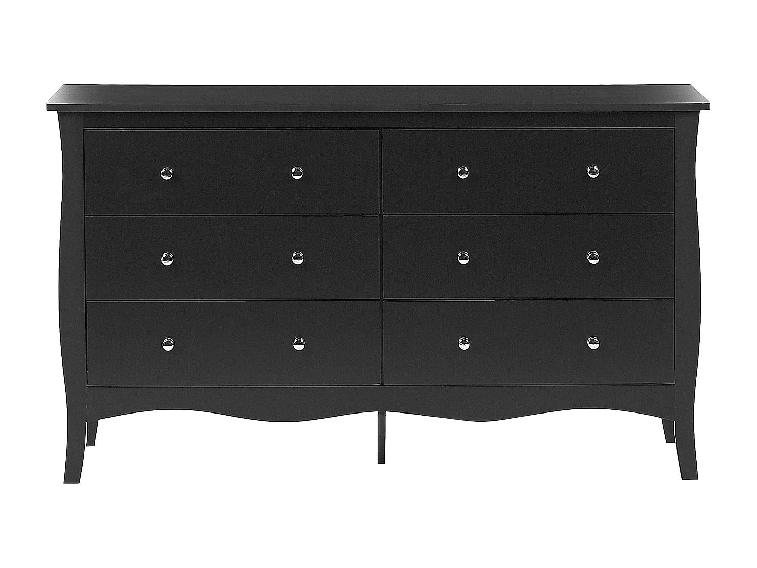 Wunderschönes Sideboard aus MDF-Platte im Jugendstil schwarz Winchester