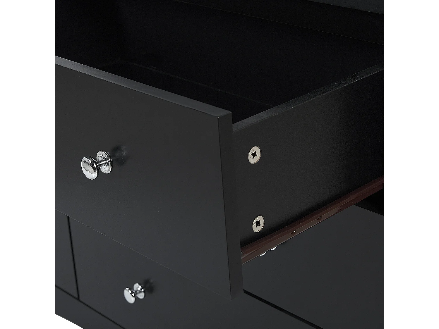 Wunderschönes Sideboard aus MDF-Platte im Jugendstil schwarz Winchester