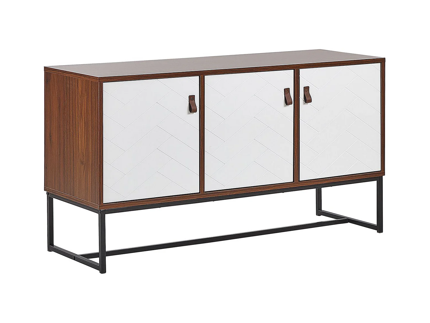 Armoire NUEVA Marron foncé/blanc