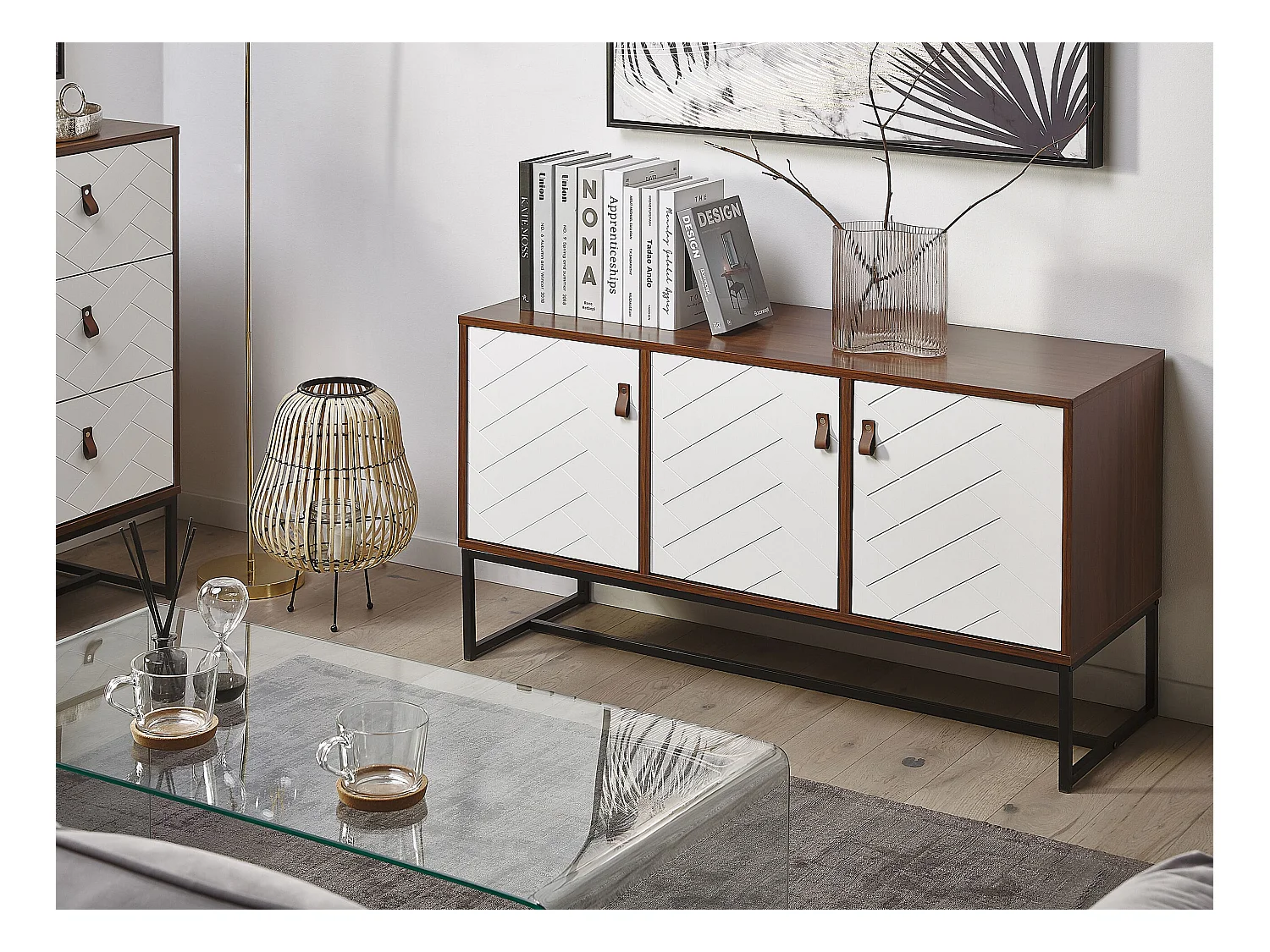 Armario NUEVA Marrón oscuro/Blanco