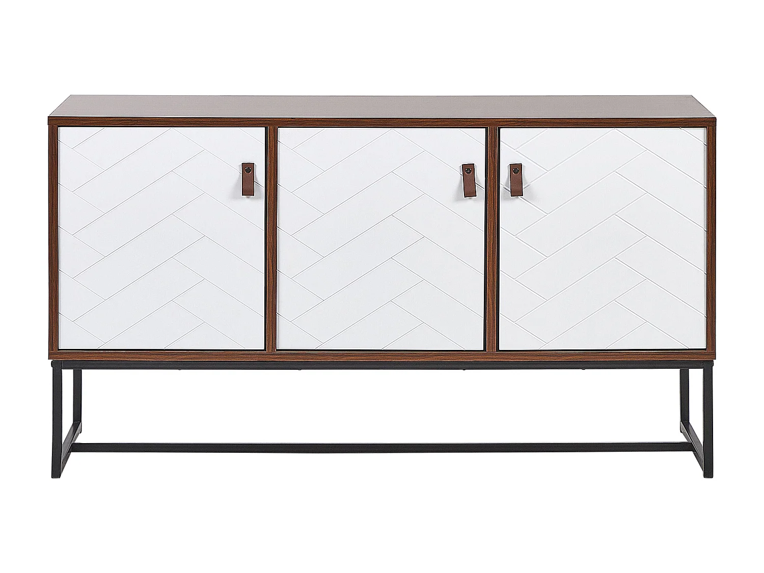 Armoire NUEVA Marron foncé/blanc