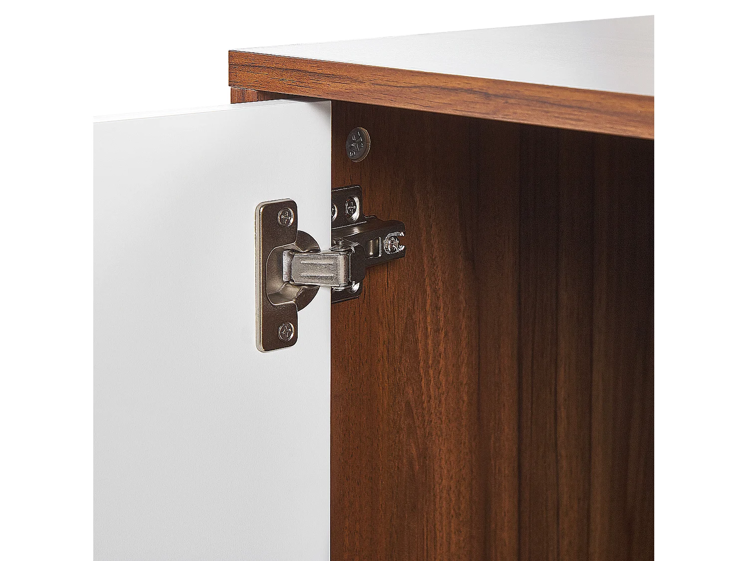 Armoire NUEVA Marron foncé/blanc