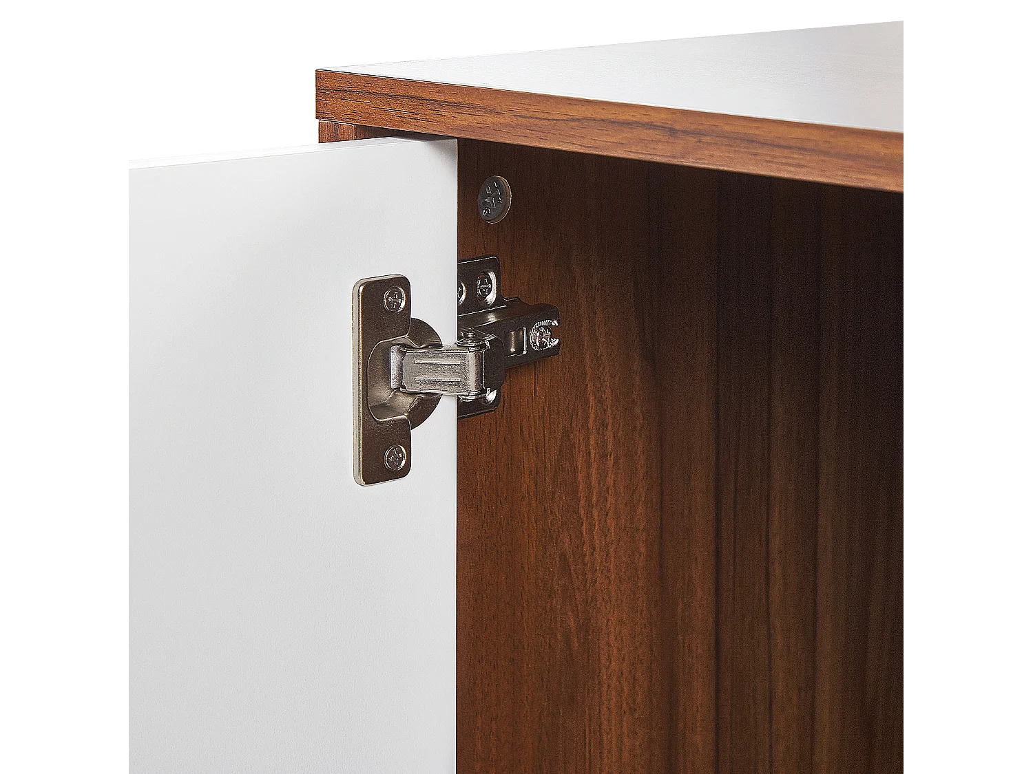 Armoire NUEVA Marron foncé/blanc