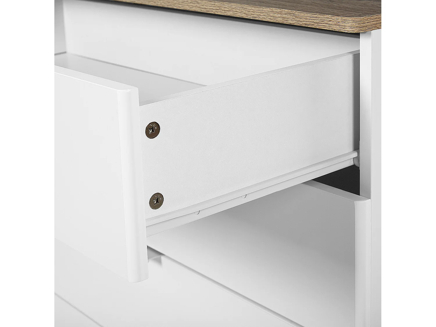 Wunderschönes Sideboard im skandinavischen Stil weiß / heller Holzfarbton Walpi