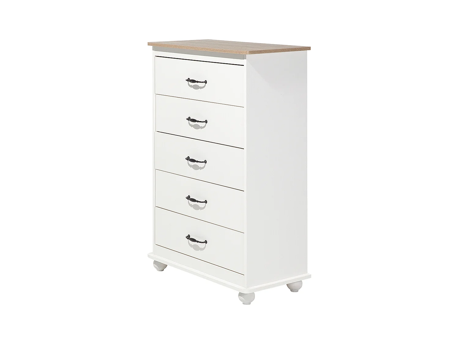 Cómoda de 5 cajones SHARON Blanco