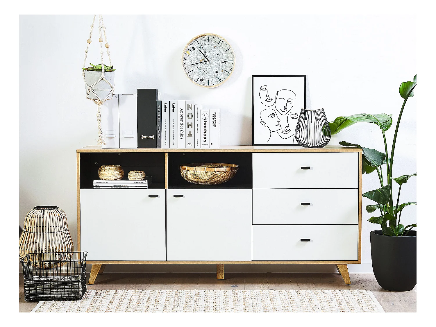 Dressoir met 2 deuren ILION Wit