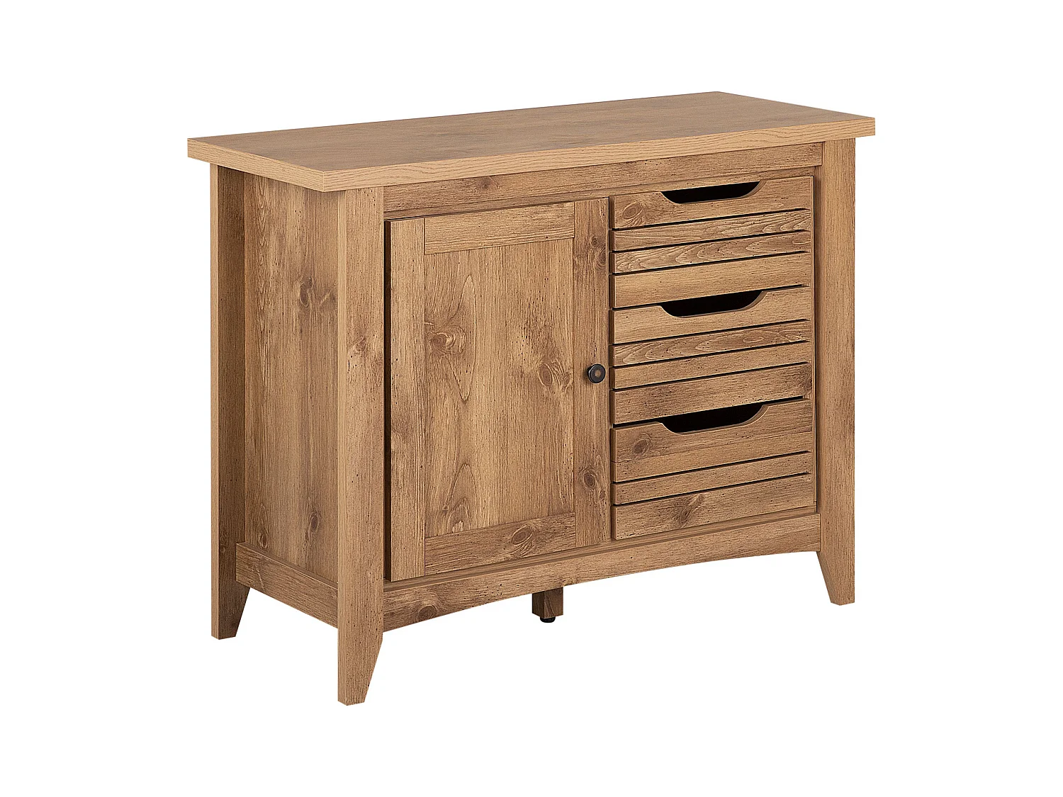 Kommode Beistellschrank rustikal modern heller Holzfarbton Agora