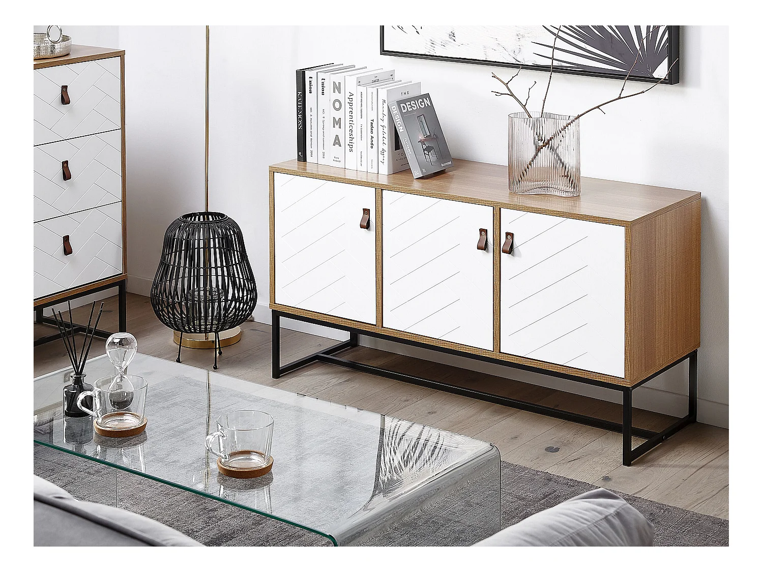 Armario NUEVA Marrón claro/Blanco