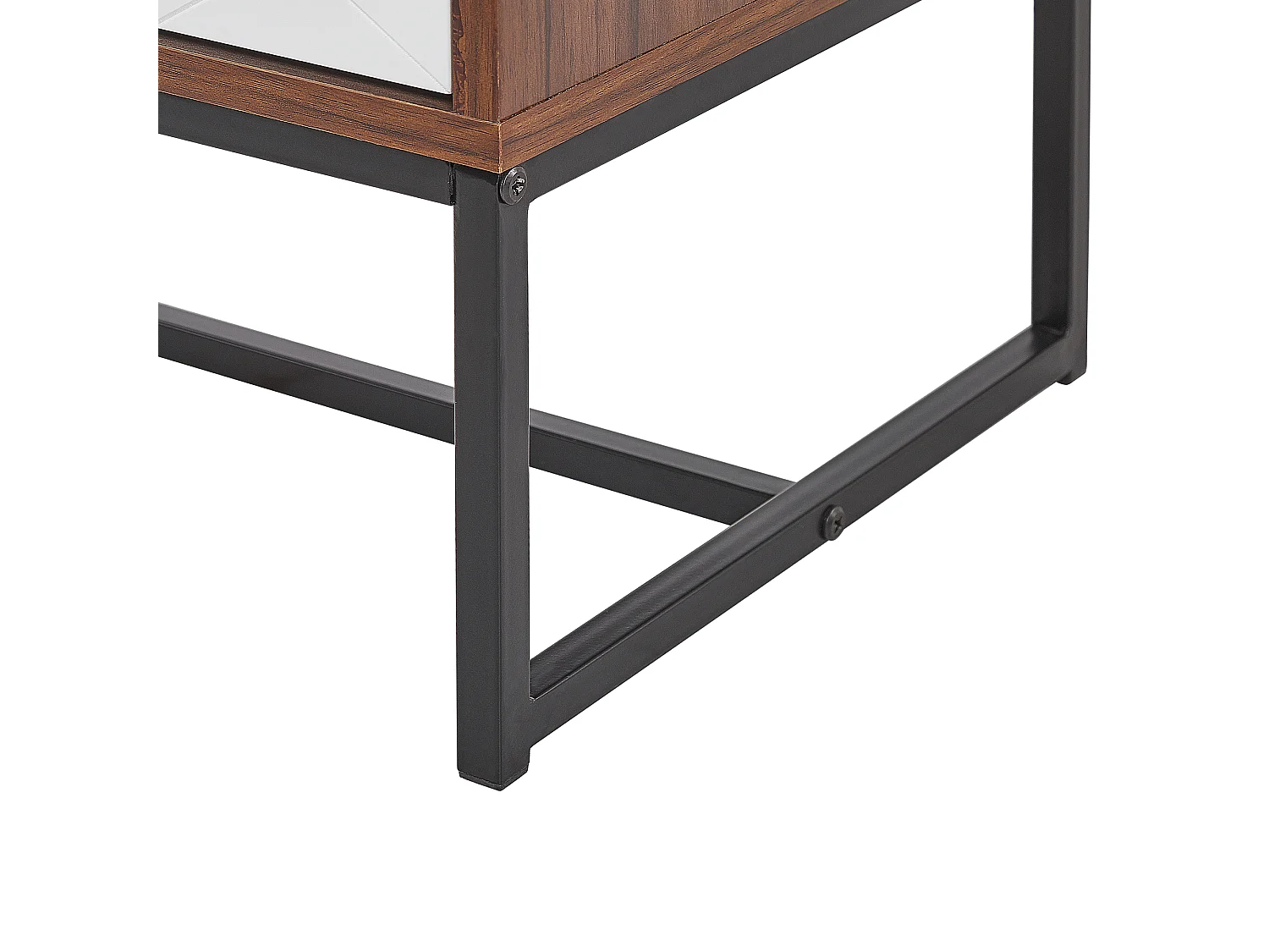 Commode à 3 tiroirs NUEVA Marron foncé/blanc