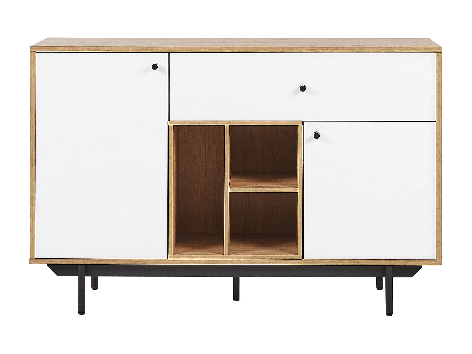 Sideboard mit 2 Türen ITACA Braun / Weiss