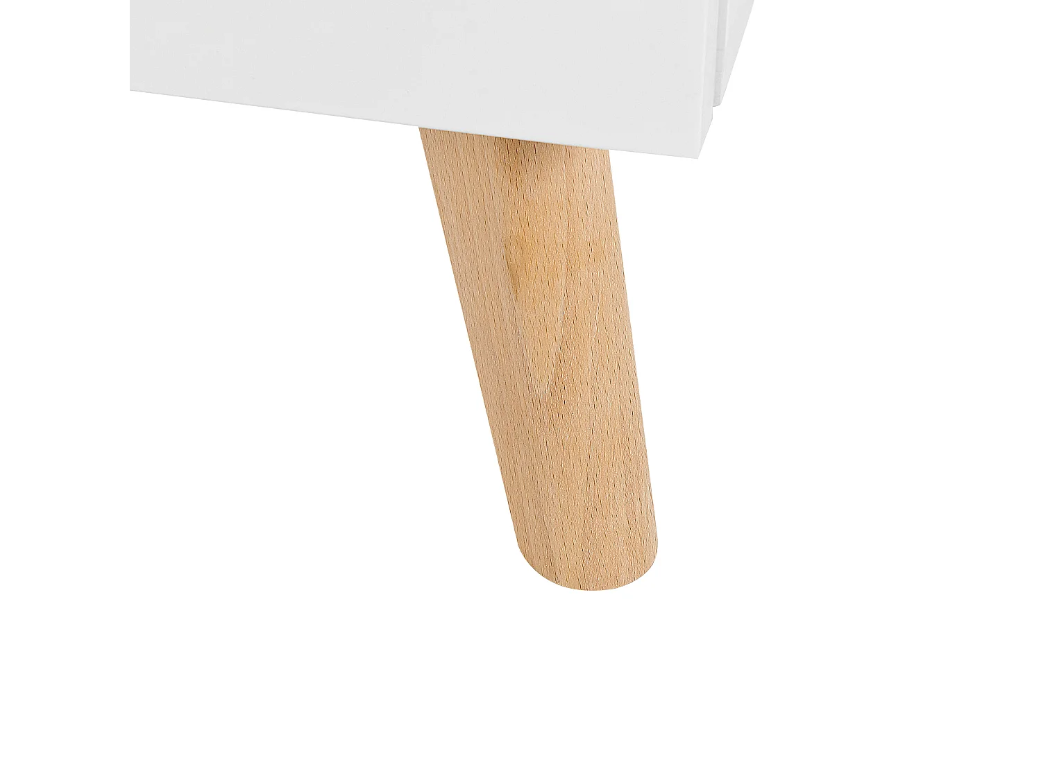 Klassisches Sideboard weiß / heller Holzoptik mit 2 Schubladen, Schrank Fili