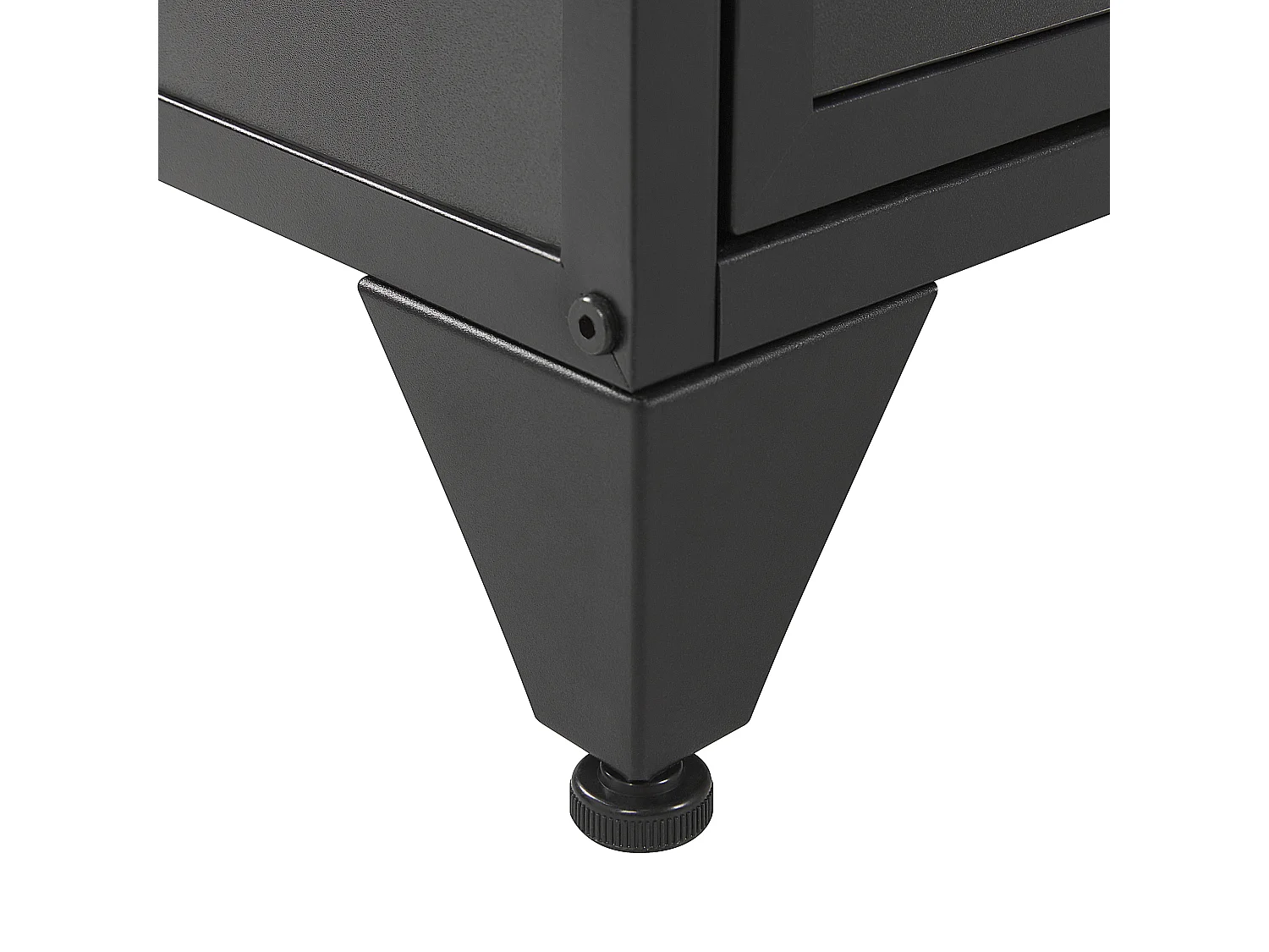 Aparador 4 puertas madera oscura/negro VINCE