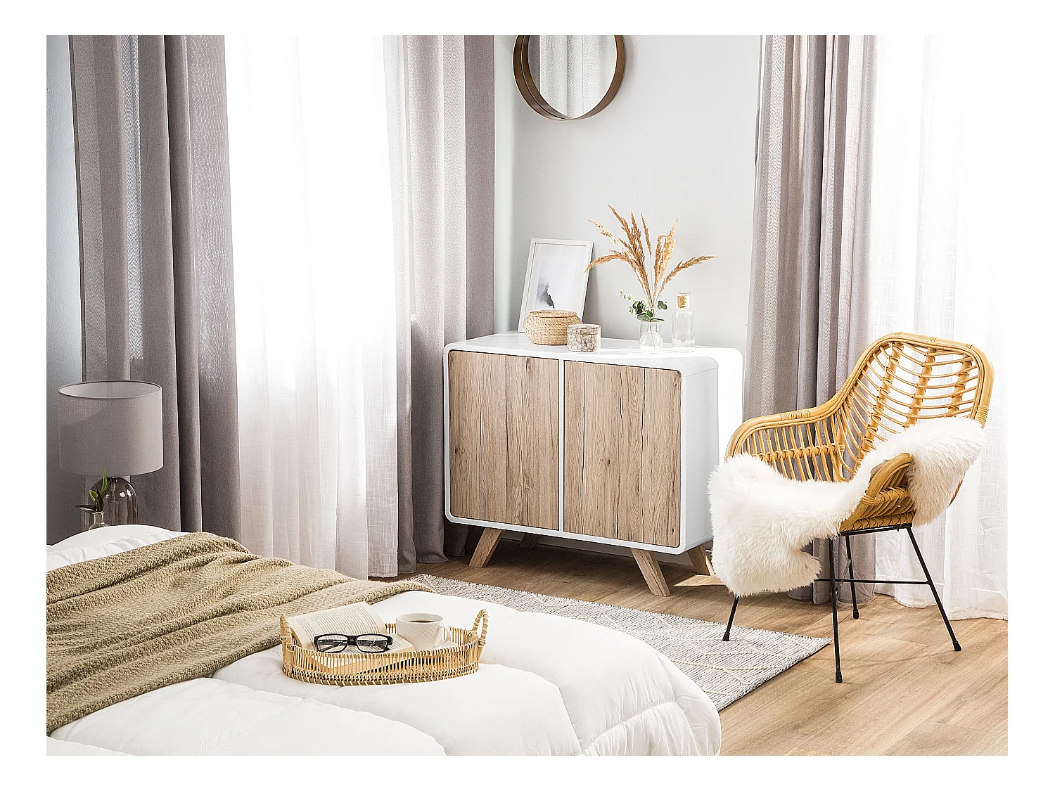 Armoire MILO Imitation bois Blanc