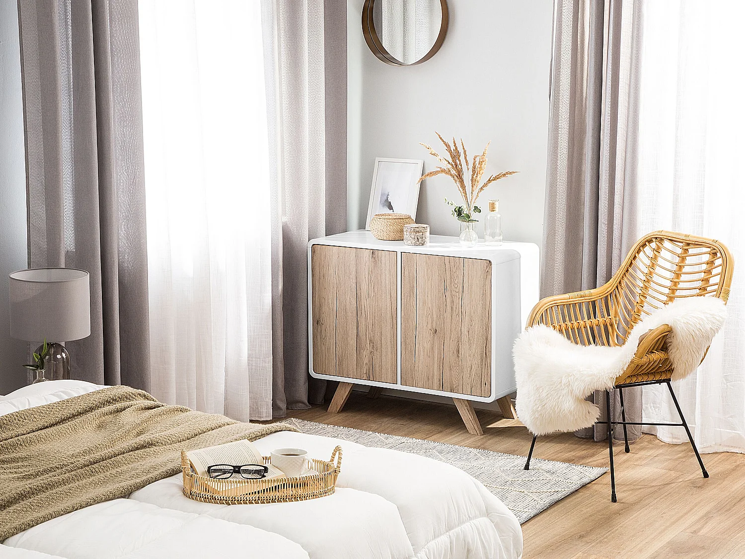 Armoire MILO Imitation bois Blanc