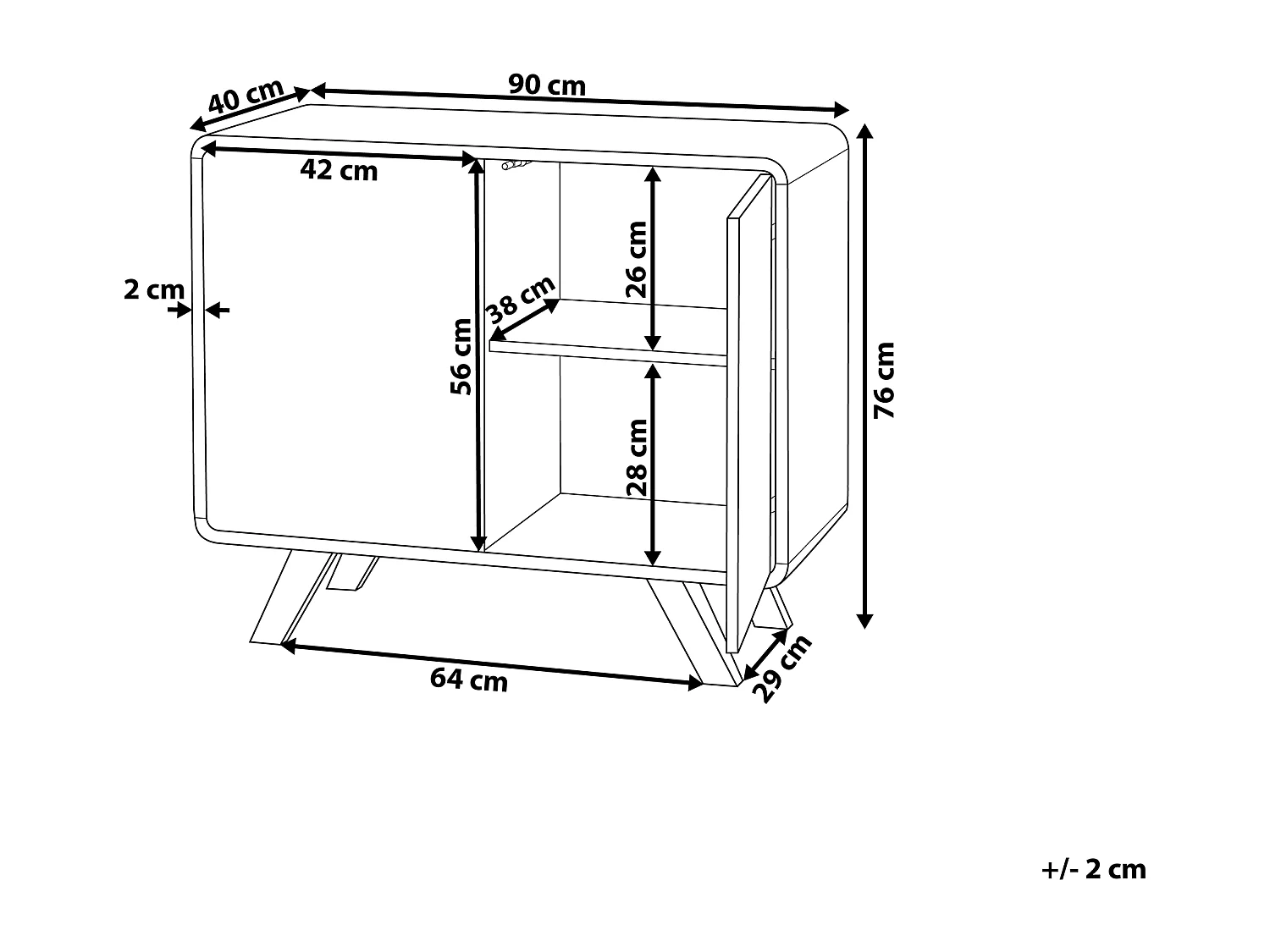 Kast MILO Houtachtig Wit