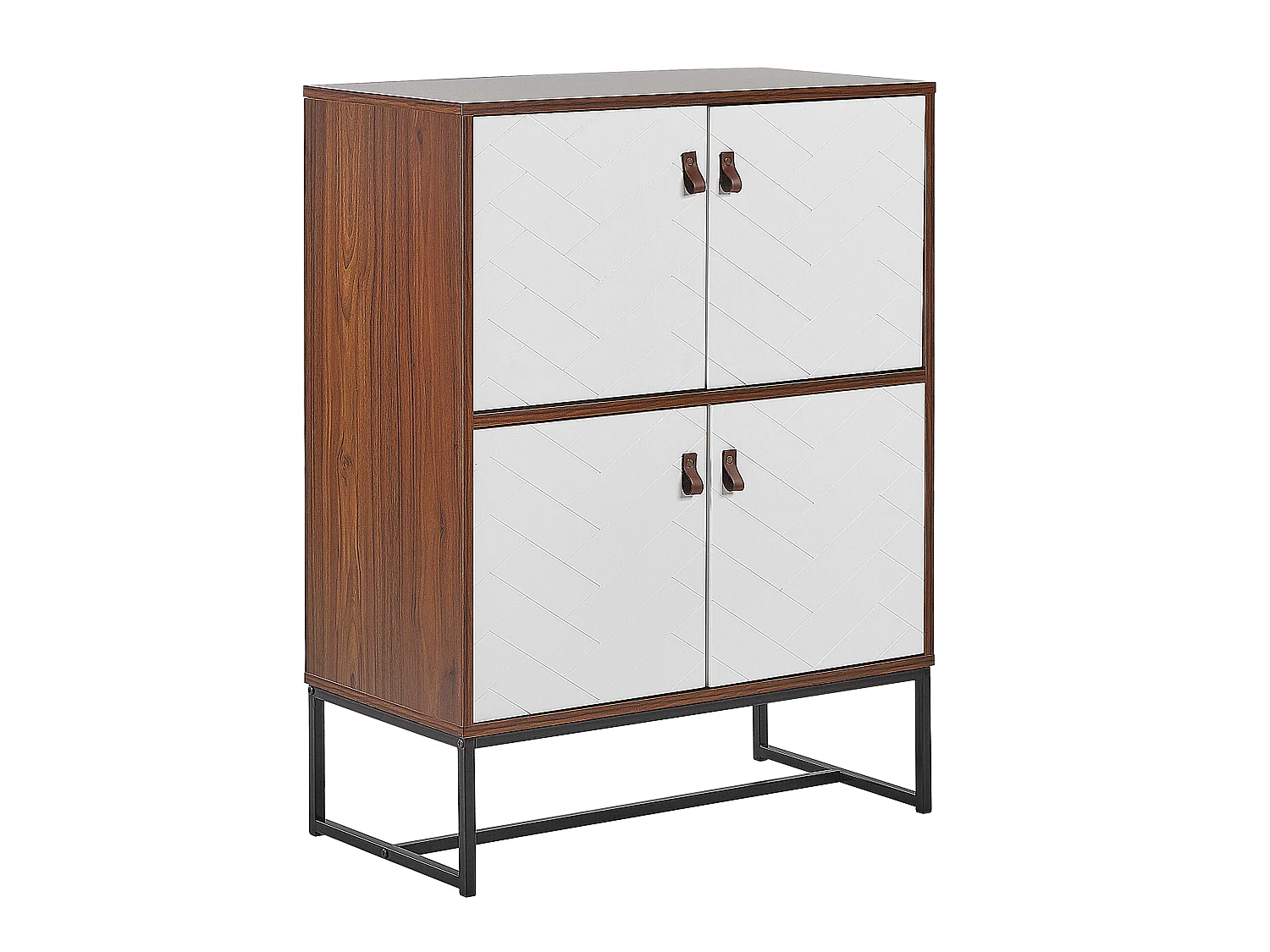 Armoire NUEVA Marron foncé/blanc