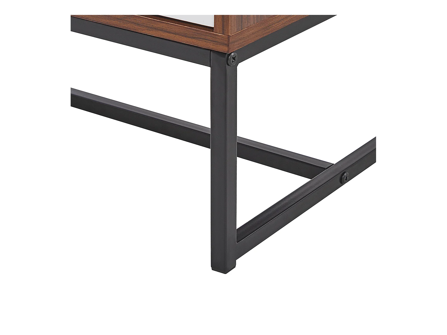 Moderne Kommode dunkler Holzfarbton / weiß 4 Türen Nueva