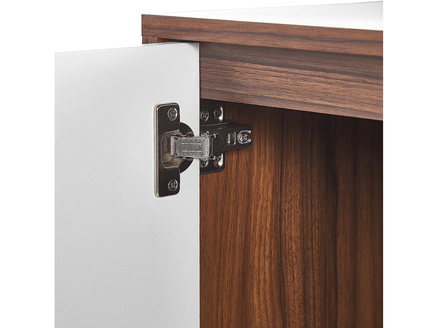 Armoire NUEVA Marron foncé/blanc