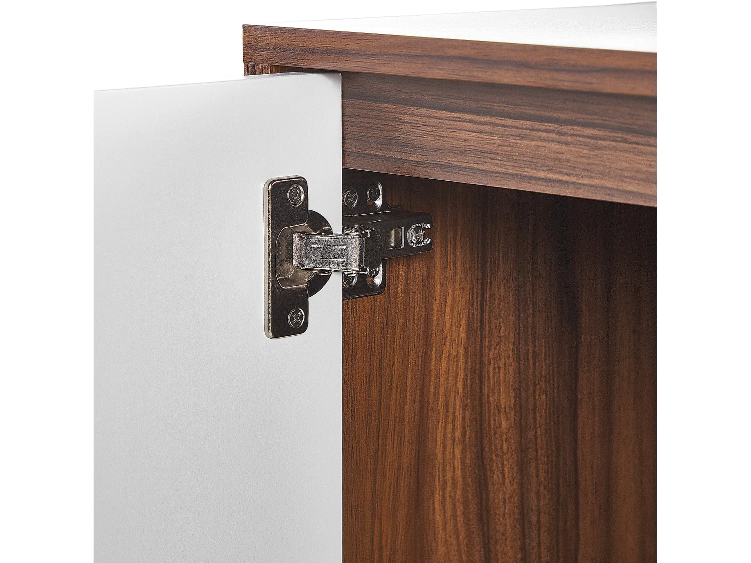 Armoire NUEVA Marron foncé/blanc