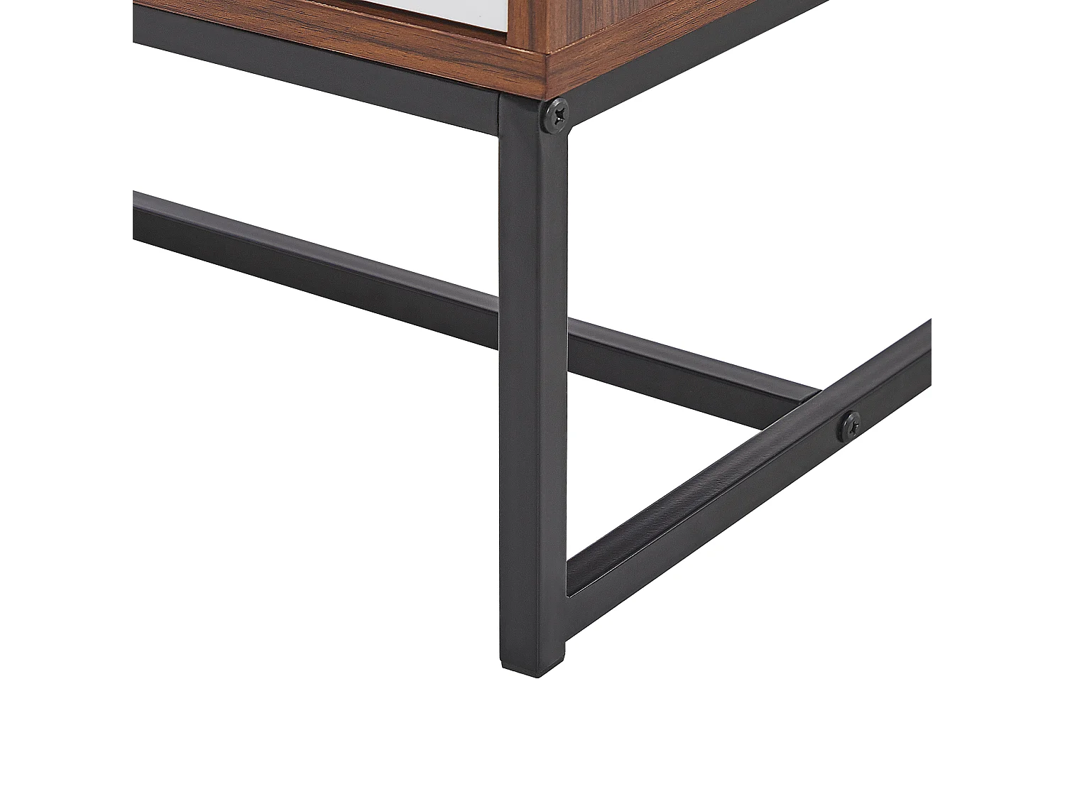 Armoire NUEVA Marron foncé/blanc