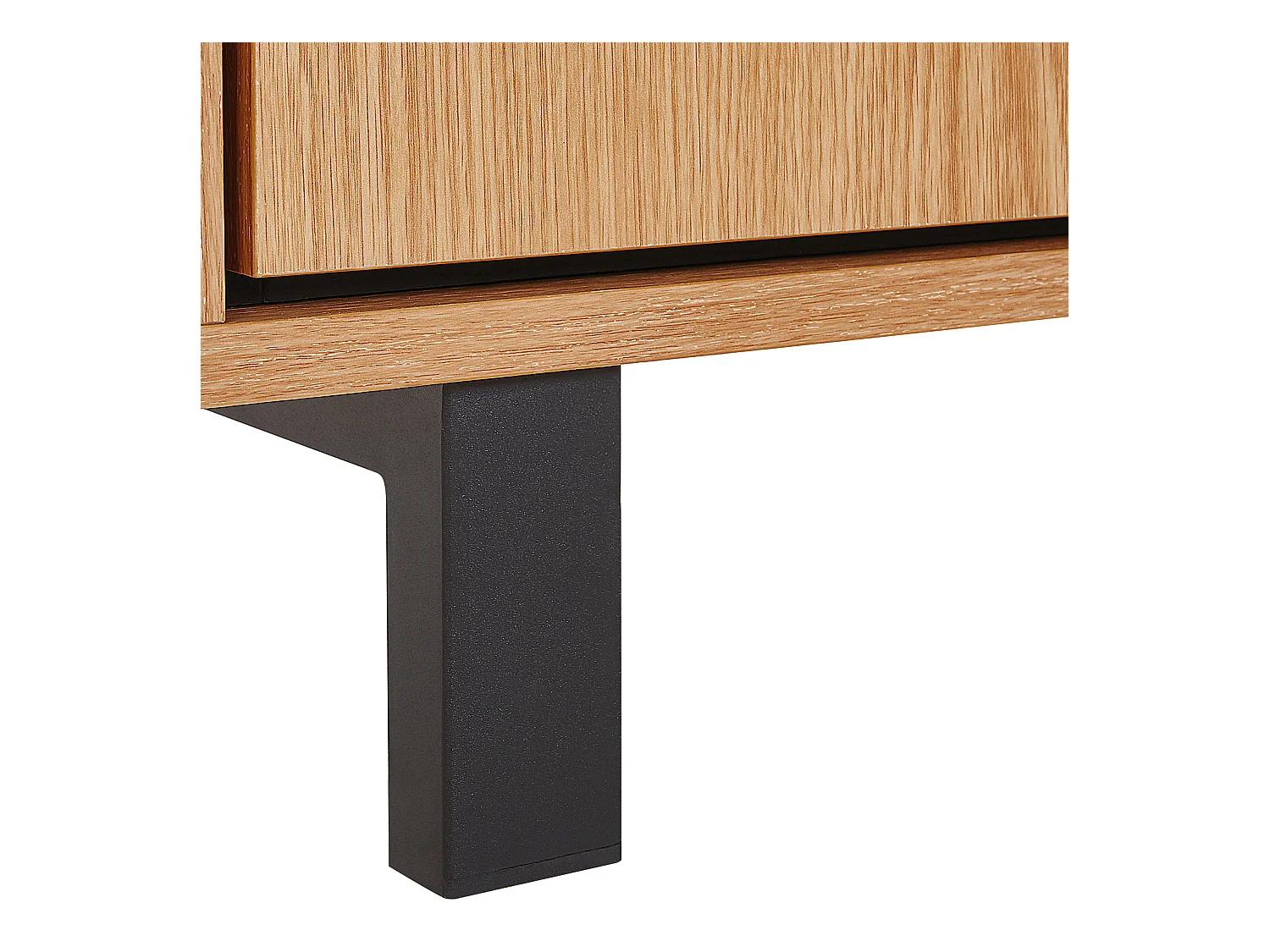 Rechteckiges Sideboard mit Retro Charme hellbraun 3 Türen 1 Fach Paramount