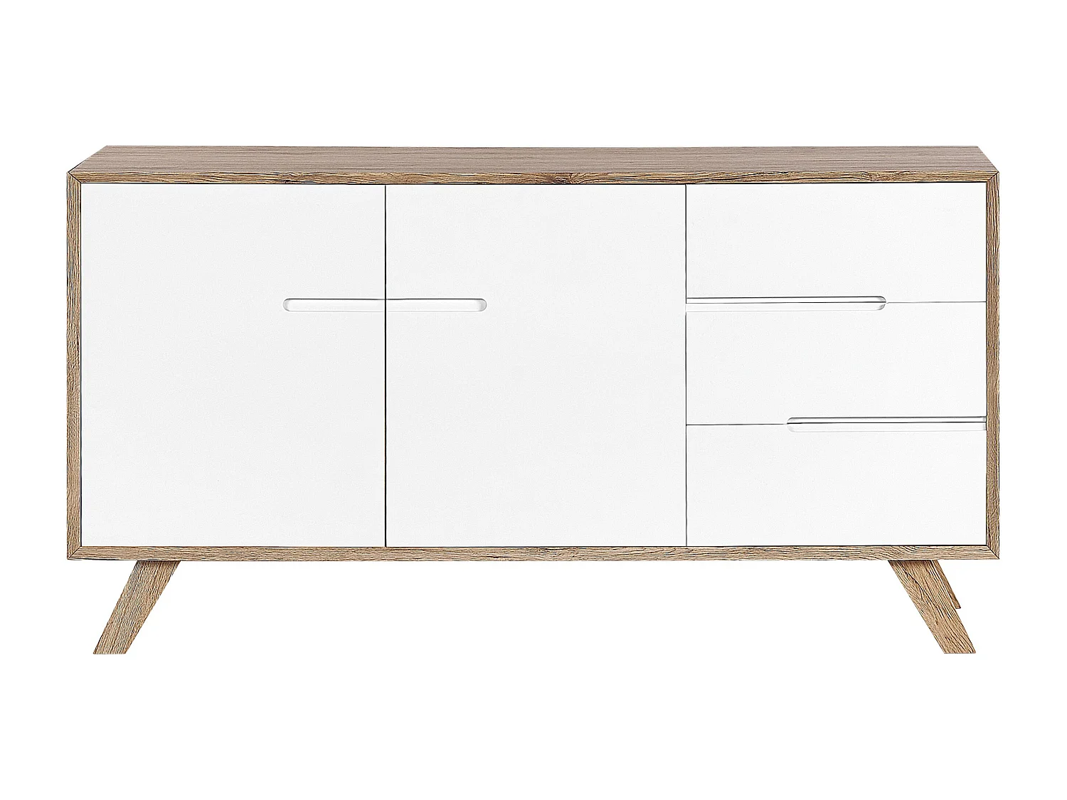 Commode 2 portes FORESTER Marron/blanc