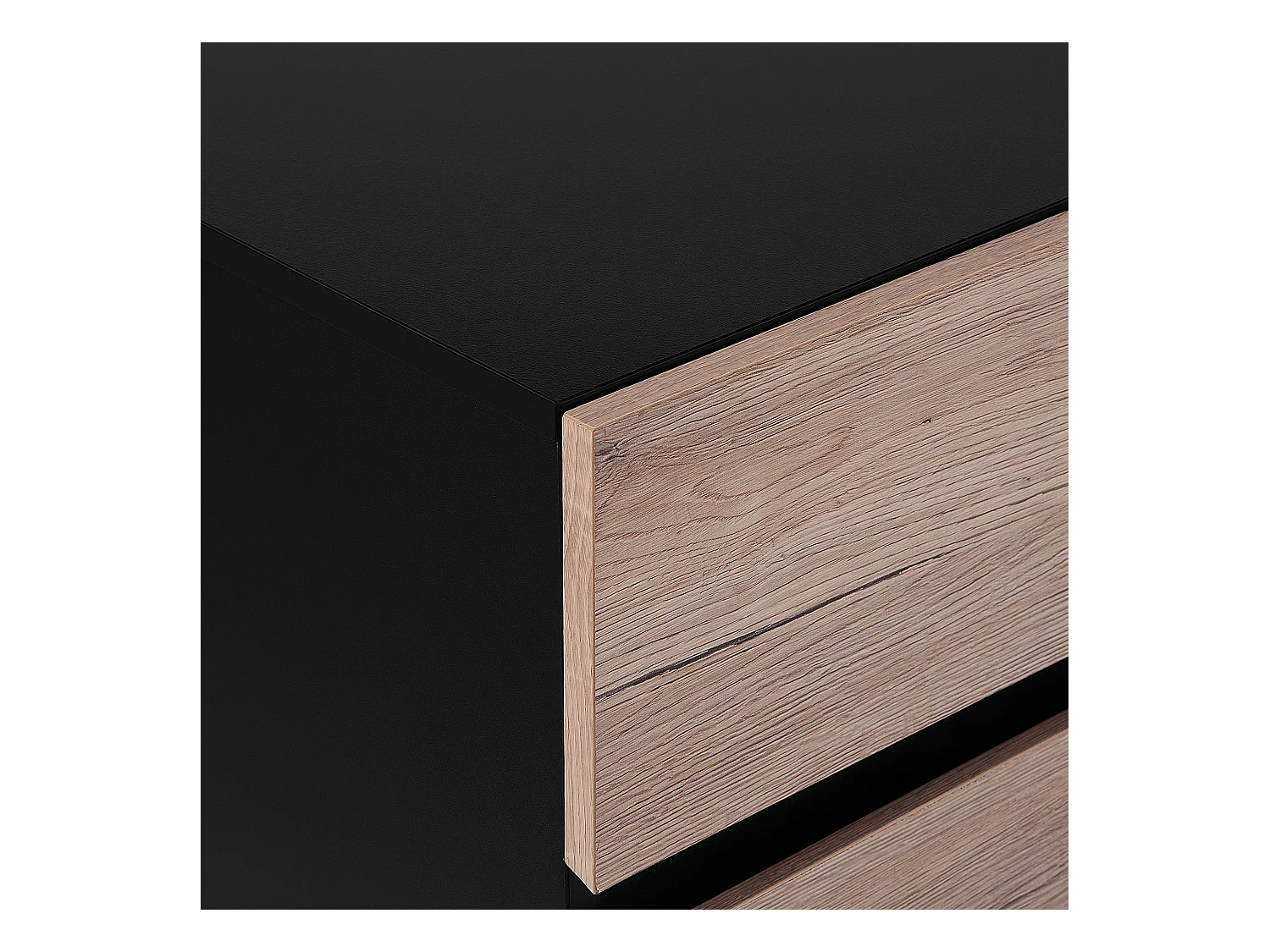 Commode hout/metaal lichtbruin/zwart SYDNEY