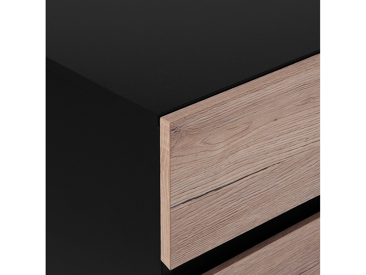 Commode hout/metaal lichtbruin/zwart SYDNEY