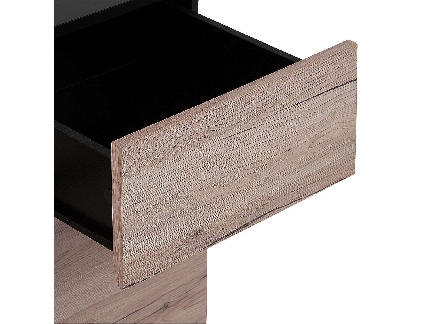 Commode hout/metaal lichtbruin/zwart SYDNEY