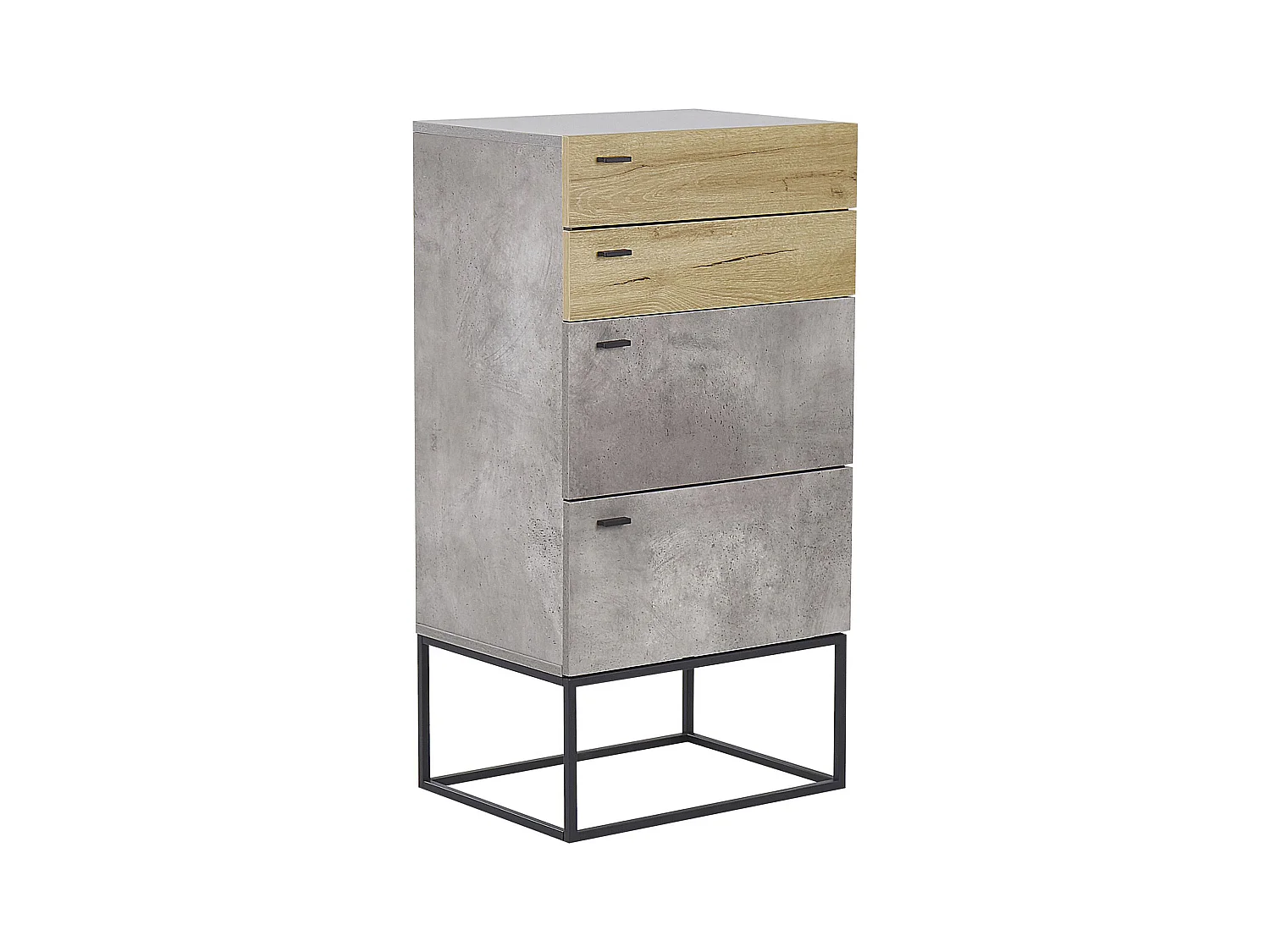 Commode à 4 tiroirs ACRA Effet béton gris